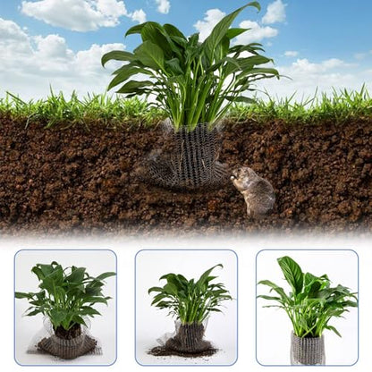 4Pcs 10 Gallon Root Guard Gopher Proof Wire Baskets for Root Protection - size: 10 Gallon