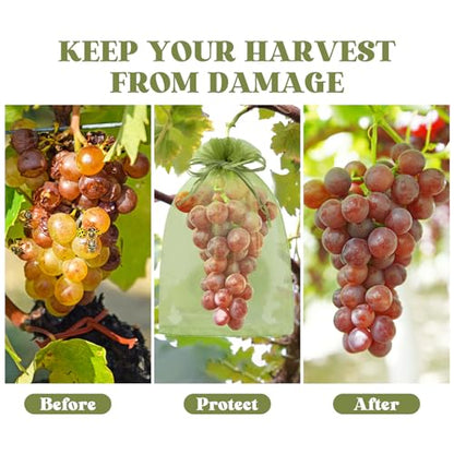 80 Pcs Fruit Protection Bags, 8 x12 Inch Fruit Tree Netting Mesh Bags
