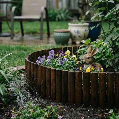 WORTH Wooden Edging for Landscaping, Flexible Garden Lawn Border 12" x 42" - color: 1-Pack 11.8"x42"
