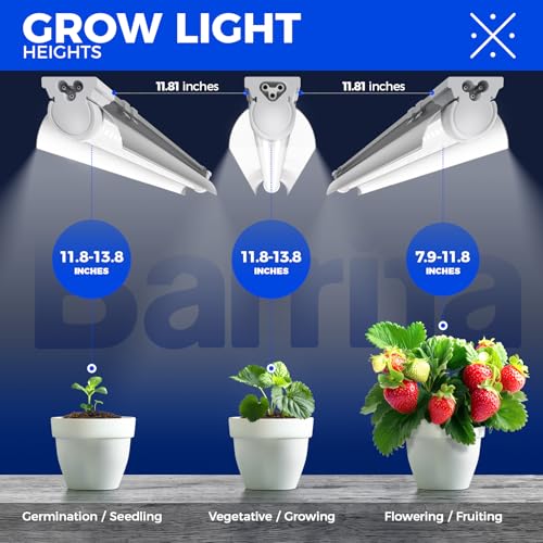 Barrina Plant Grow Lights, 4FT 5000K Full Spectrum Daylight White, 6 Packs - size: 4FT