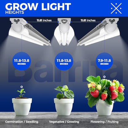 Barrina Plant Grow Lights, 4FT 5000K Full Spectrum Daylight White, 6 Packs - size: 4FT