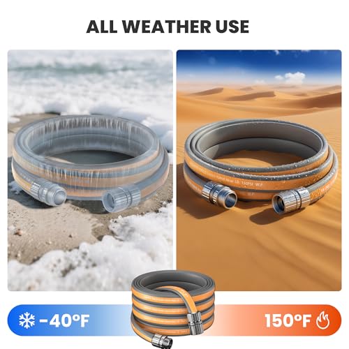 Giraffe Tools 75FT Garden Hose Lay Flat Lightweight Flexible Water Hose - size: 75FT