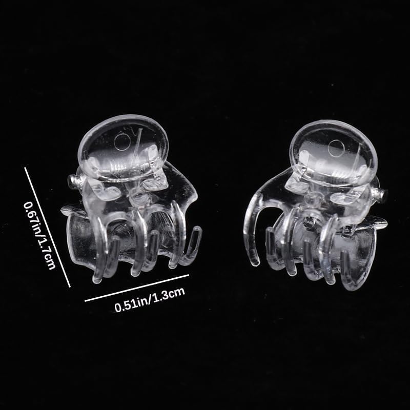 50Pcs Transparent Plant Orchid Clips Flowers Support Clear Fixer for Garden Vine Stem Plants Climbing Clasp Transparent 6 Claws Orchid Clips Plastic Butterfly Plant Support Structures