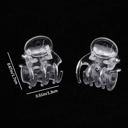 50Pcs Transparent Plant Orchid Clips Flowers Support Clear Fixer for Garden Vine Stem Plants Climbing Clasp Transparent 6 Claws Orchid Clips Plastic Butterfly Plant Support Structures