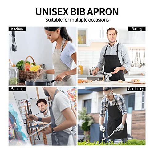Art Apron with Pocket for Women Men - color: Cherry Blossom With Butterflies
