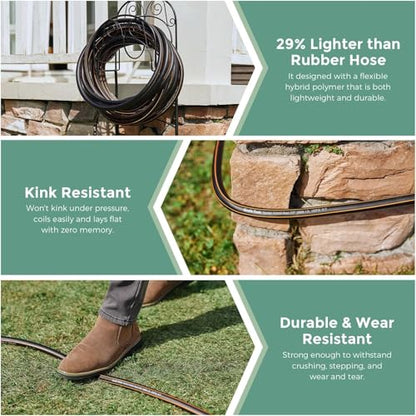 Giraffe Tools Garden Hose 5/8", 75ft Water Hose Heavy Duty - size: 75FT Male Female