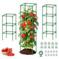 3 Pack Square Tomato Cage Heavy Duty Rust-Resistant Metal Tomato Trellis