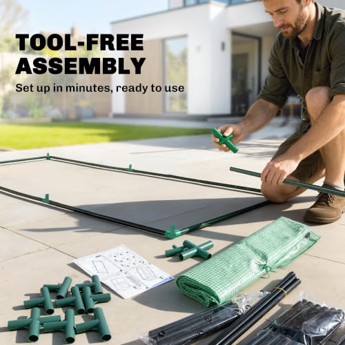 Outsunny 6' x 3' x 3' Portable Greenhouse with 2 PE/Plastic Covers Green - color: Green, size: 6' x 3' x 3'