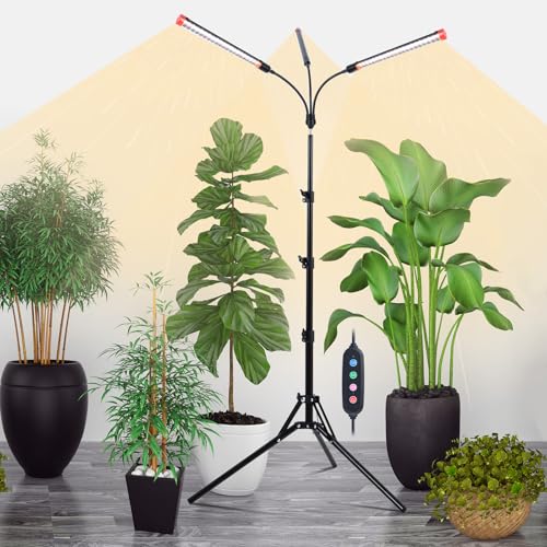 3Head Standing Grow Light for Indoor Bonsai Tree, Seed Starting - size: 3Head Stand(27W)
