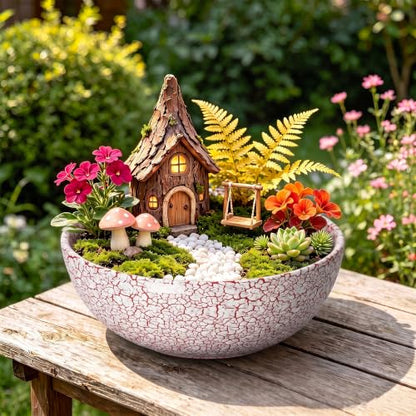 Bowl Planter 10 Inch, Ceramic Bonsai Tree Pots, Texture Red - color: Texture Red-1, size: 10 Inch