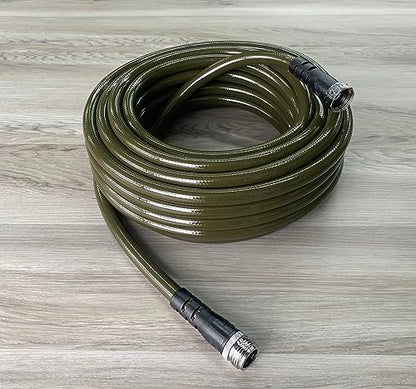 Water Right Polyurethane Garden Hose, 100 Ft, Non-toxic, 1/2” ID, Olive - color: Olive, size: 100-Foot, style: Brass Fittings