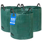 3 Pack 137 Gallons Reusable Yard Waste Bags Lawn Leaf Bags - style: 3pcs 137 gallons bags with double bottom