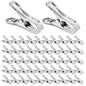 52 PCS Garden Clips - Stainless Steel Greenhouse Clamps,Strong Grip Heavy Duty Metal Clip, for Have a Strong Grip to Hold Down the Shade Cloth or Plant Cover on Garden Hoops
