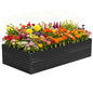 Vengarus 8x4x2ft Galvanized Raised Garden Bed,Metal Raised Beds Kit Black - color: Black, size: 8x4x2 ft