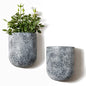 LA JOLIE MUSE Wall Planters for Indoor Plants, Hanging Flower Pots, 2 Pack - color: Rock Gray