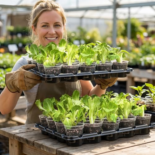 homenote 5 Pack Reusable 20 Cell Seed Starter Trays for 3 Inch Nursery Pots - size: 3 Inch, style: 5 Pack Seed Starter Tray