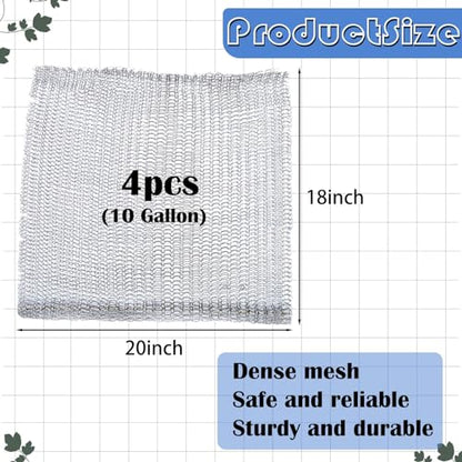 4Pcs 10 Gallon Root Guard Gopher Proof Wire Baskets for Root Protection - size: 10 Gallon