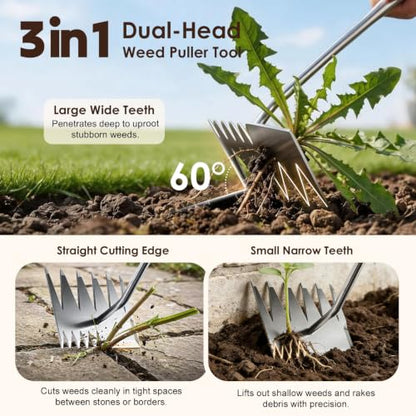 Weed Puller Tool, 2026 Upgraded Portable Manual Weeding Tools Gardening