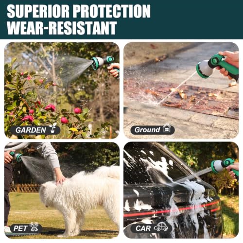 Garden Hose 25FT Lightweight Kink-Free Thick Grip Outdoor - color: Green