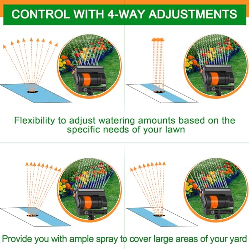 Reallnaive 2 Pcs 2 Pcs Oscillating Sprinkler, Three Pin Base