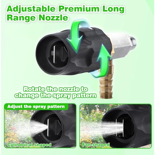 JOEJET Adjustable Long Range Downstream Injection Nozzle Kit 4-4.5 GPM - size: 45 FT, style: 4-4.5 Gallons