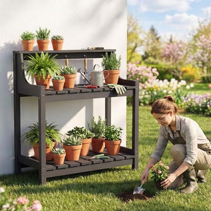 Potting Table–Storage,Workstation - color: Gray