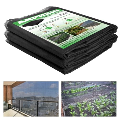 10x20ft Strong PP Nanocomposite Mosquito Net Garden Netting, Black - color: Black, size: 10x20 FT