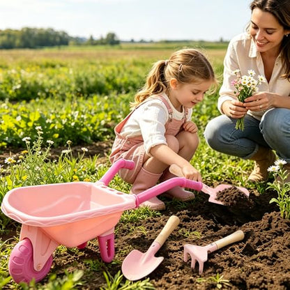 Kids Gardening Set with Wheelbarrow Birthday Gifts