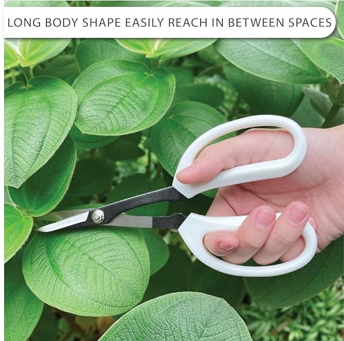 8-Inch Precision Plant Trimming & Pruning Scissors - White