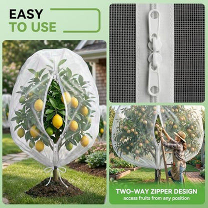 Garden Bird Netting for Plant and Fruit Tree Protection,2 Pack 8.2x6FT - size: 8.2x6Ft