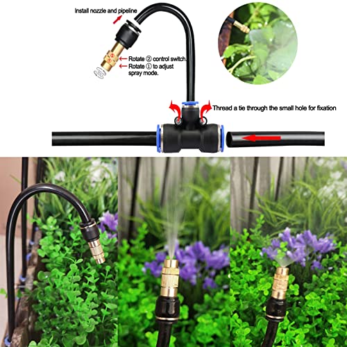 50FT Drip Irrigation System, Tool-Free Quick Connectors - size: 15M