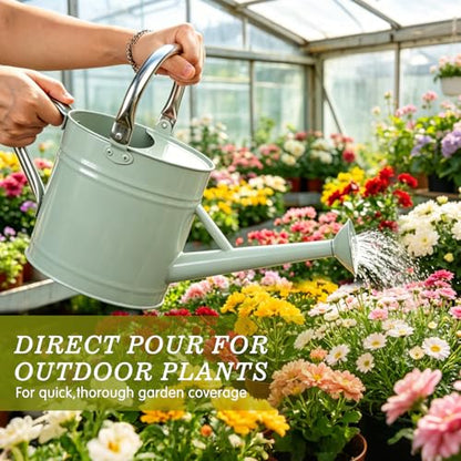 1 Gallon Watering Can for Outdoor&Indoor Plants，Cream Green - color: Cream Green