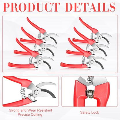 Chumia 30 Pack Garden Shears Flower Clippers for Plant Cutting, Orange - color: Orange