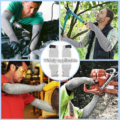 Cut Resistant Arm Sleeves, Protective Forearm Guards for Thin Skin, Gardening & Work 1 Pair - color: Light Blue