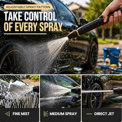 High Pressure Hose Nozzle, Quick Connect Fits US Garden Hoses