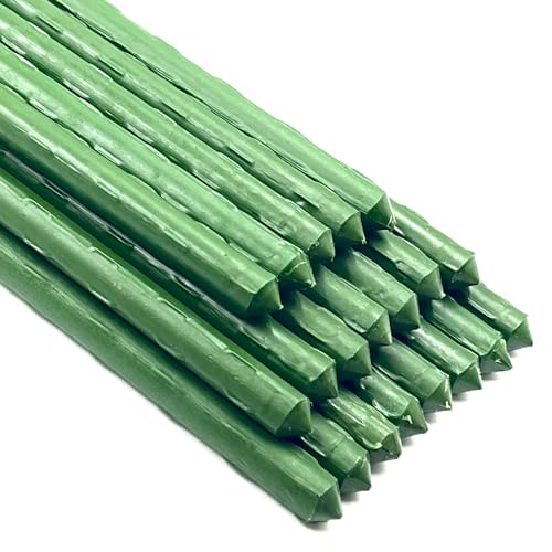 Garden Stakes, 57 Inch (Approx 5Ft) Steel Tomato Plant Stakes, 20 Pack - size: 57 Inch-20 Pack