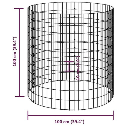 Galvanized Steel Garden Composter 39.4x39.4 Inches, Mesh Compost Bin for Organic Waste Collection, Weather-Proof Outdoor Composter - size: 39.4" x 39.4"