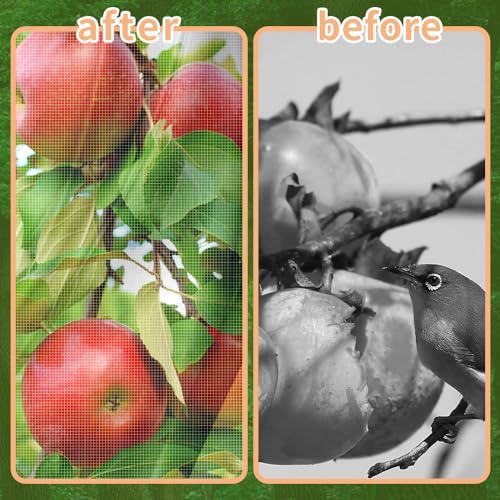 2Pcs 8x8ft Fruit Tree Covers with Zipper and Drawstring, Durable Garden Mesh Net to Protect Fruit Trees, Apple, Cherry, Peach Trees – Reusable, Lightweight - size: 8 X 8ft