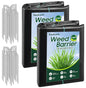 4x100FT Weed Barrier Fabric 3.2oz Garden Cloth w/ 30 Staples - size: 4*100FT