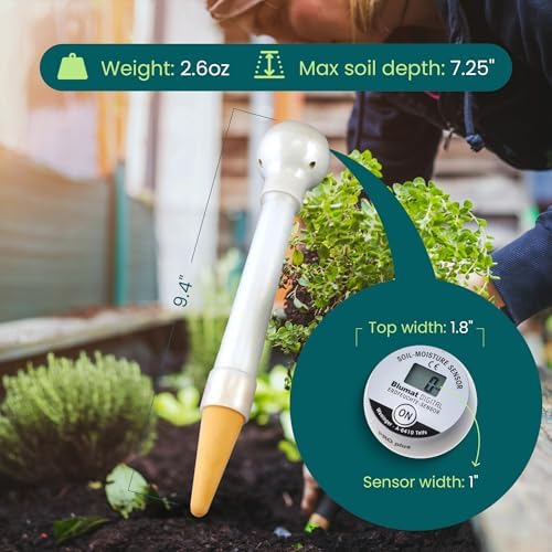Blumat Moisture Meter for Plants - Accurate Soil Moisture Meter - Easy to Use Advanced Water Meter for Gardening (Moisture Meter with Cap) - size: Moisture Meter | Cap