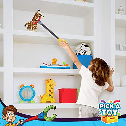 Interactive Grabber Toy for Kids – 3 Pack Robot Claw Arm Set, Hand-Eye Coordination STEM Tool, 18 Inch Reacher Grasping Toy - style: Robot Hand and Robotic Claw Grabber