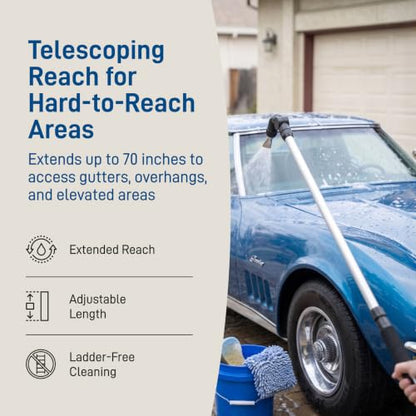 Orbit Telescoping Gutter Cleaning Wand, Silver - 58543