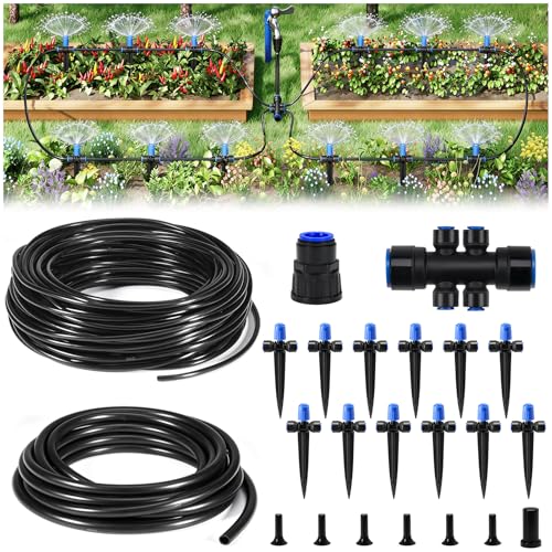 HIRALIY 50FT Vortex Drip Irrigation Kit