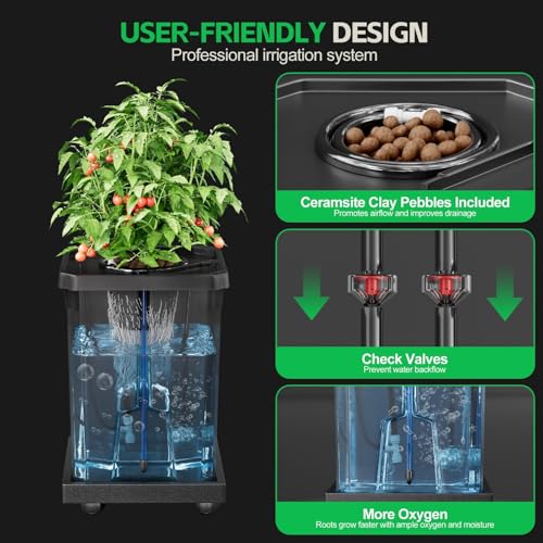 SPECILITE 7 Gallon 2 Buckets DWC Hydroponics Grow System with Wheels