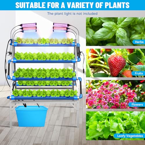 A-Type 72 Plant Sites Hydroponics Growing System Kit with Light Blocking