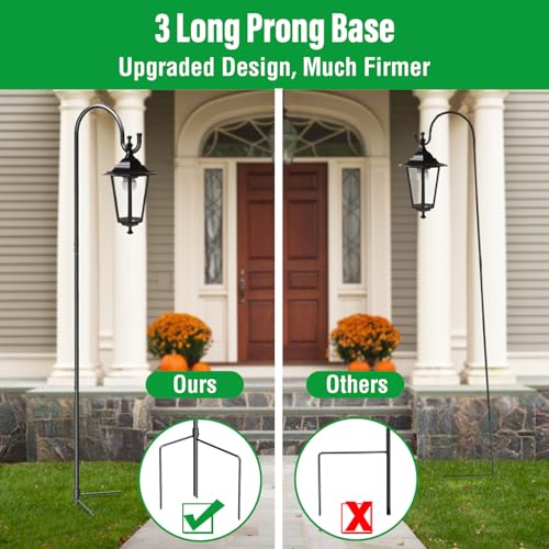 GOFORWILD 2 Pack 65 Inche Adjustable Shepherd Hooks for Outdoor - size: 65 Inch