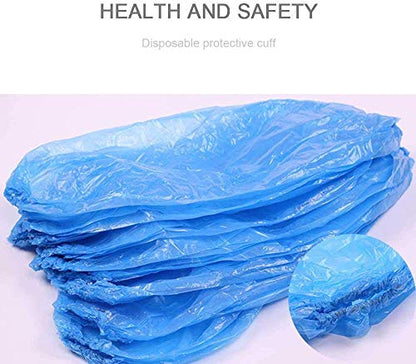 Disposable Arm Sleeves Covers, PeSandy 100pcs Waterproof PE Oversleeves Covers - color: Blue