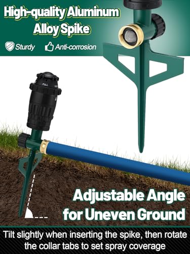 Acostop Adjustable Spray Coverage Sprinklers for Yard, 2 Pack