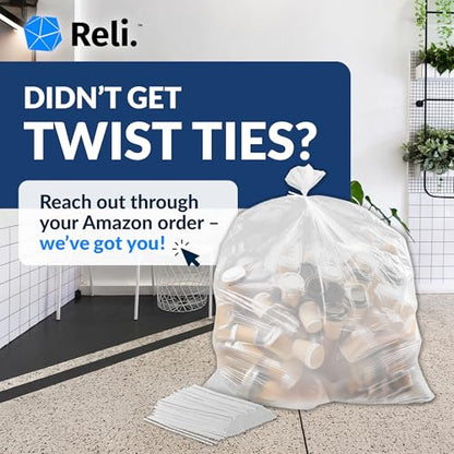Reli. 55-60 Gallon Trash Bags Heavy Duty | Made in USA
