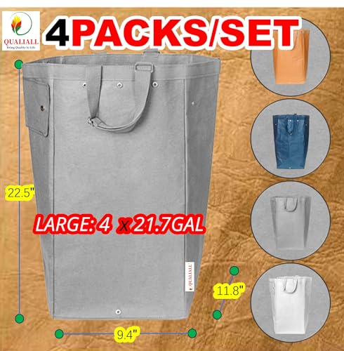 QUALIALL Kitchen Recycling Bin, Large, 4 Colors, 4 Packs/Set
